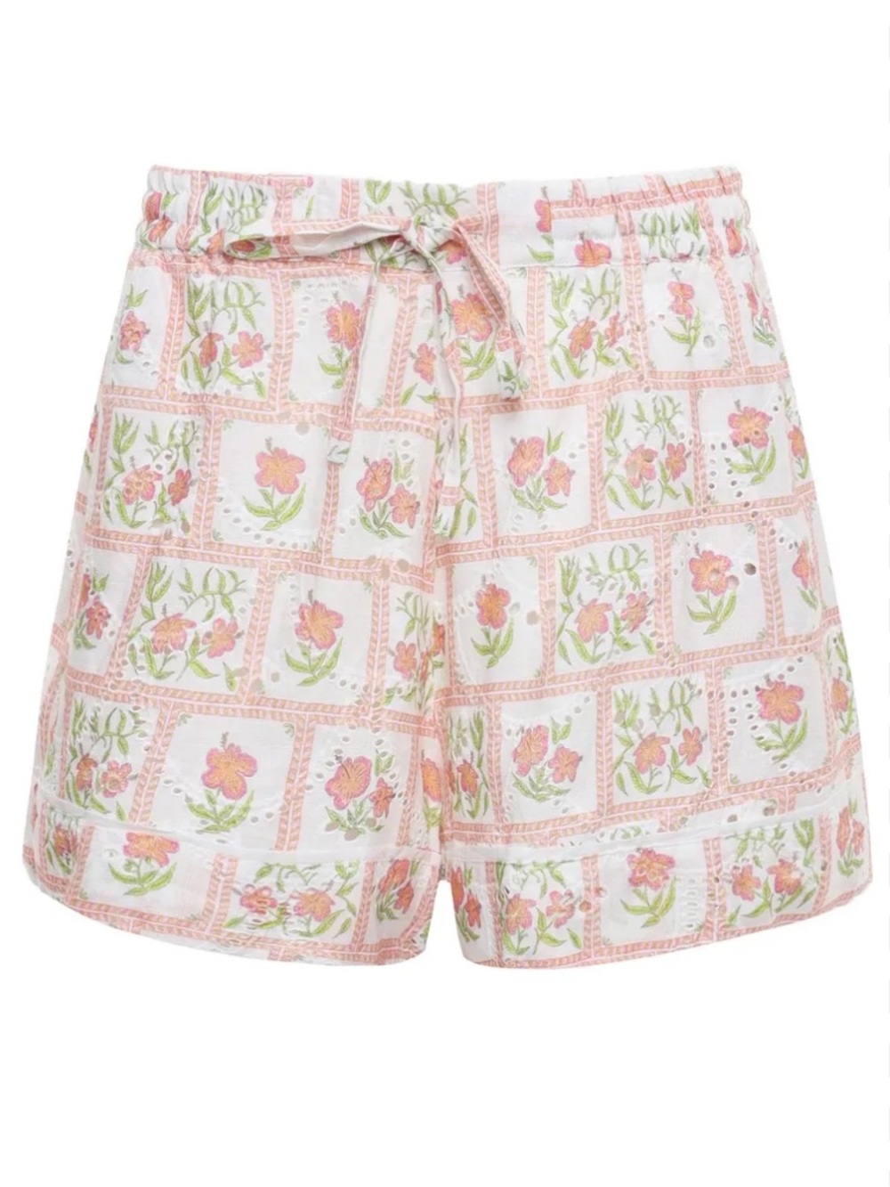 Palm Noosa Linen Floral Patch Shorts